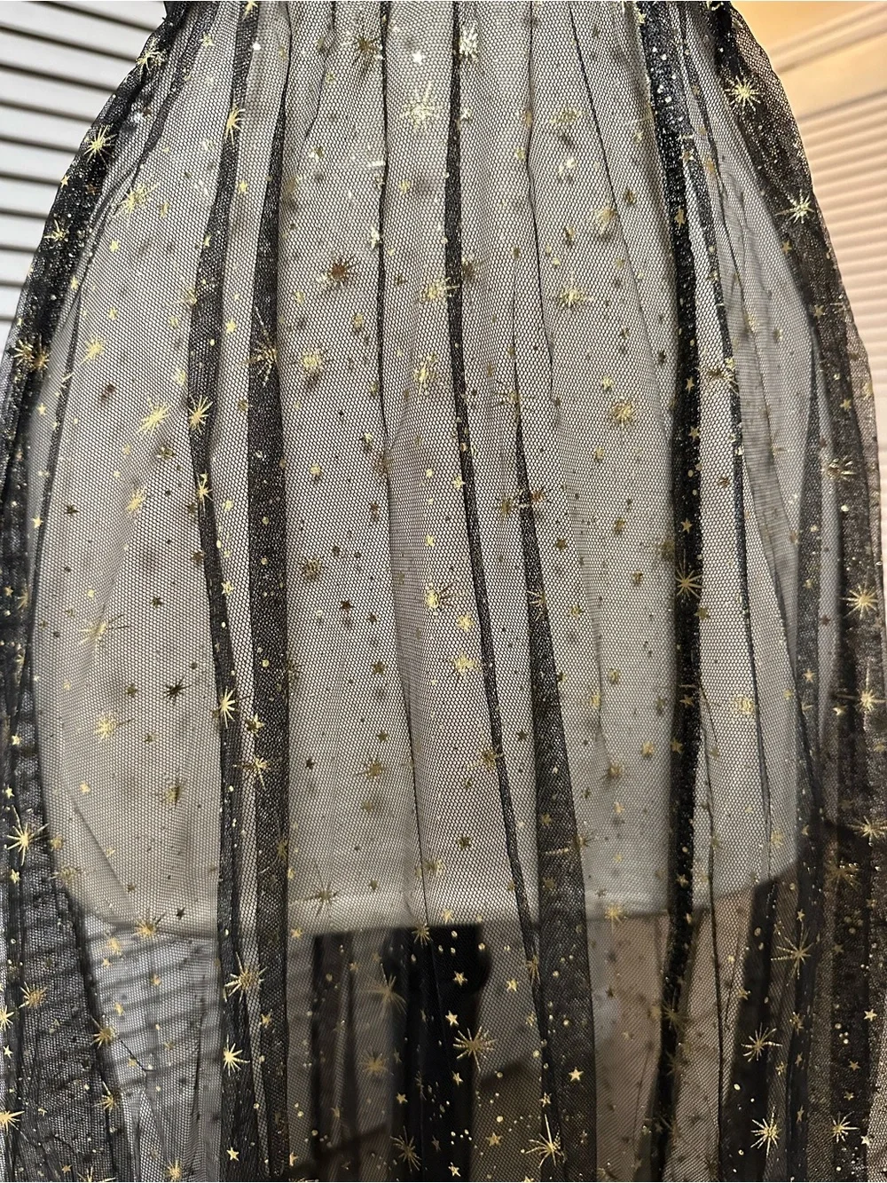 Sheer Black Star-Embellished Maxi Skirt - Picture 2 of 6